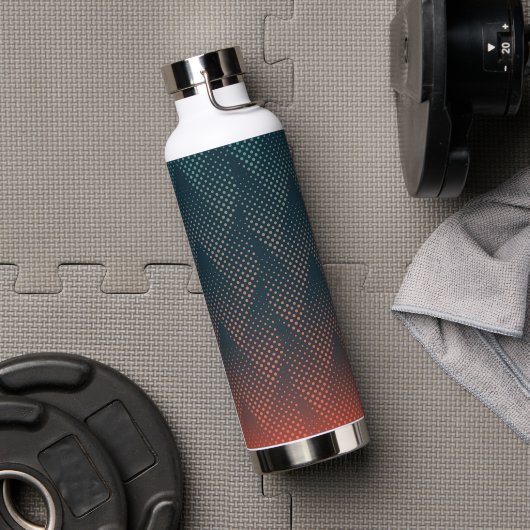 緑とオレンジのハーフトーントール銅真空32oz ウォーターボトル (ジム)