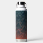 緑とオレンジのハーフトーントール銅真空32oz ウォーターボトル (背面)