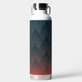 緑とオレンジのハーフトーントール銅真空32oz ウォーターボトル (正面)