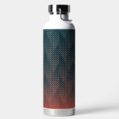 緑とオレンジのハーフトーントール銅真空32oz ウォーターボトル (左面)