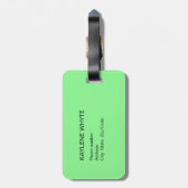 緑とオレンジのパーム離れの荷札 ラゲッジタグ (裏面縦)