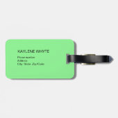 緑とオレンジのパーム離れの荷札 ラゲッジタグ (裏面横)