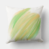 緑とオレンジのブラシストローク クッション (裏面)