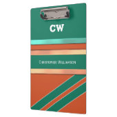 緑とオレンジの名前の追加イニシャル事務所 クリップボード (左)