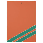 緑とオレンジの名前の追加イニシャル事務所 クリップボード (裏面)