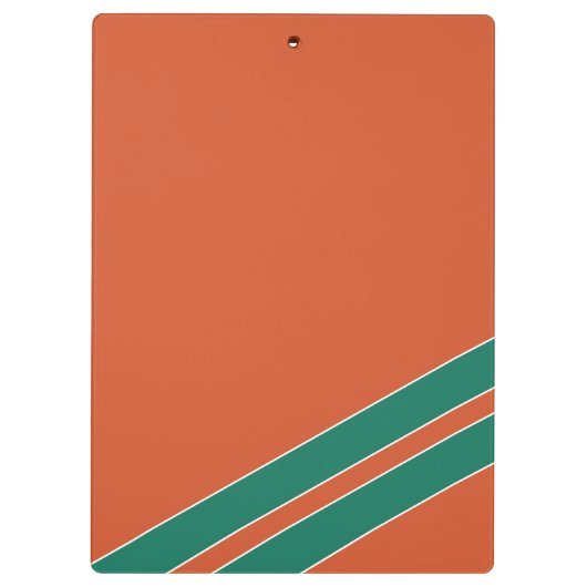 緑とオレンジの名前の追加イニシャル事務所 クリップボード (裏面)