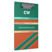 緑とオレンジの名前の追加イニシャル事務所 クリップボード (右)