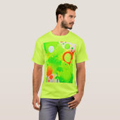 緑とオレンジの色彩 Tシャツ (正面フル)