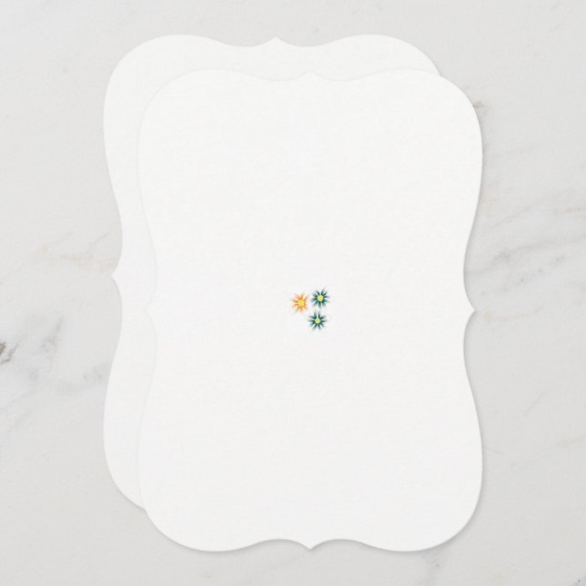 緑とオレンジの3つの花花びら (正面/裏面)