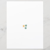 緑とオレンジの3つの花花びら (正面)