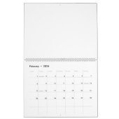 緑とオレンジの3つの花花びら カレンダー (2月 2026)