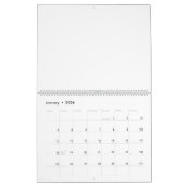 緑とオレンジの3つの花花びら カレンダー (1月 2026)