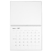 緑とオレンジの3つの花花びら カレンダー (3月 2027)