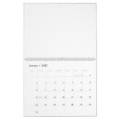 緑とオレンジの3つの花花びら カレンダー (1月 2027)