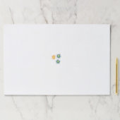 緑とオレンジの3つの花花びら ペーパーパッド (インサイチュ)