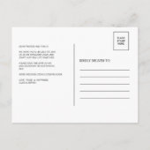 緑とオレンジ日付化学はがきを保存 案内ポストカード (裏面)