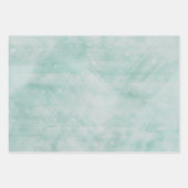 緑とオレンジ色の変化した水色 ラッピングペーパーシート (正面)