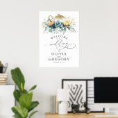 緑とカボチャ結婚の歓迎 ポスター (ホームオフィス)