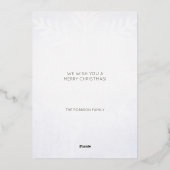 緑とクリスマスボール水のカラーアート 箔シーズンカード (裏面)