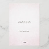 緑とクリスマスボール水のカラーアート 箔シーズンカード (裏面)