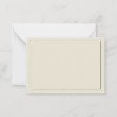 緑とクリームの水の色の熱帯フローラ ノートカード (裏面)