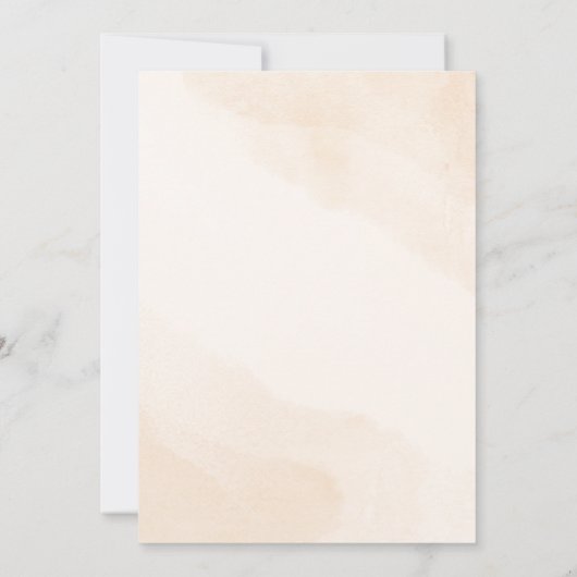 緑とクリームの水の色ベビーシャワー招待状 招待状 (裏面)