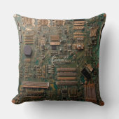 緑とクーパーの回路基板装飾用クッション20x20 クッション (正面)
