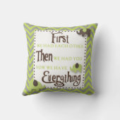 緑とグレーのシボロン象の枕 クッション (裏面)