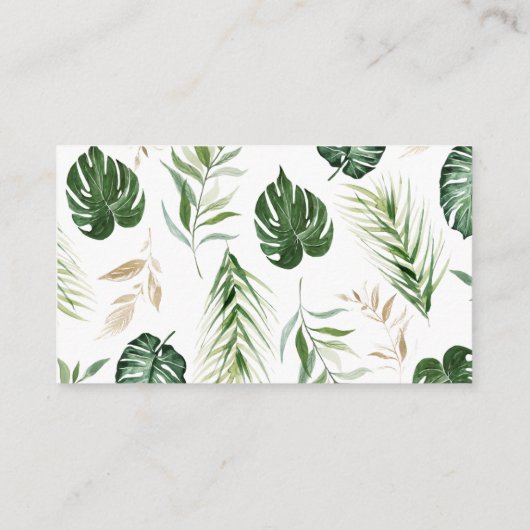 緑とサファリの動物のブックリクエスト エンクロージャーカード (裏面)