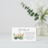 緑とサファリの動物のブックリクエスト エンクロージャーカード (スタンド正面)