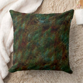 緑とサンゴの斑点のある壁スタイル クッション (ブランケット)