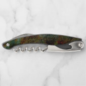 緑とサンゴの斑点のある壁スタイル ソムリエナイフ (裏面)