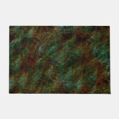 緑とサンゴの斑点のある壁スタイル ドアマット (正面)