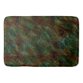 緑とサンゴの斑点のある壁スタイル バスマット (正面)