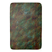 緑とサンゴの斑点のある壁スタイル バスマット (正面縦)