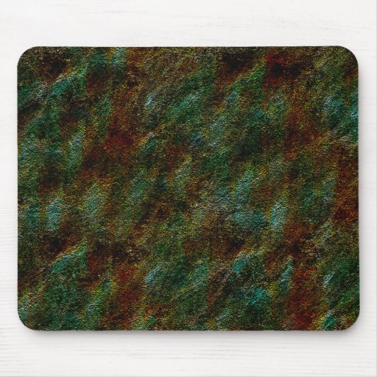 緑とサンゴの斑点のある壁スタイル マウスパッド (正面)