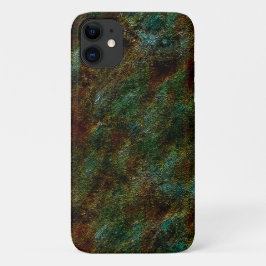 緑とサンゴの斑点のある壁スタイル iPhone 11 ケース