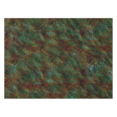 緑とサンゴ色の斑点のある壁のテクスチャ テーブルクロス (正面(横))