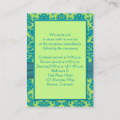 緑とターコイズのDamaskエンクロージャカード エンクロージャーカード (裏面)