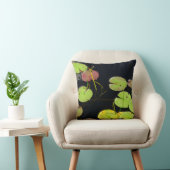 緑とティール（緑がかった色）ドラゴンフライ、ブラックピローライパズ クッション (椅子)