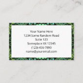 緑とティール(緑がかった色)万華鏡のように千変万化するパターンマンダラパターン 名刺 (裏面)