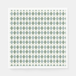 緑とトープアーガイルの多用途エレガント性 スタンダードランチョンナプキン