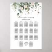 緑とバラ結婚の座席表17表 ポスター (正面)