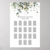 緑とバラ結婚の座席表18表 ポスター (正面)