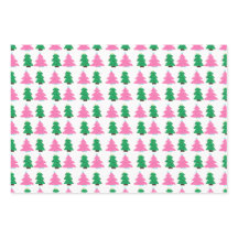 緑とピンクのクリスマスツリー