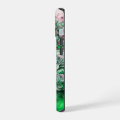 緑とピンクのサボテン 多肉植物 iPhone 15ケース (左側面)
