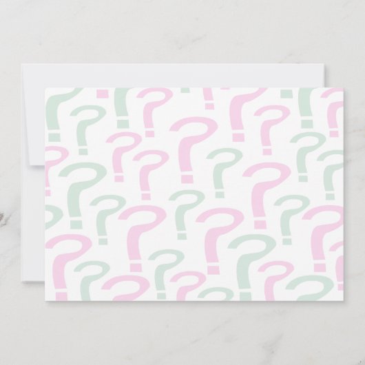 緑とピンクのジェンダーリビールベビーシャワーパーティー 招待状 (裏面)