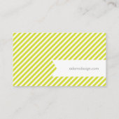 緑とピンクのバンティングバナー 名刺 (裏面)