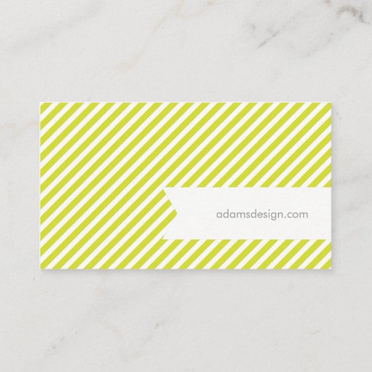 緑とピンクのバンティングバナー 名刺 (裏面)