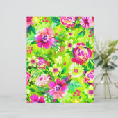 緑とピンクのパターンのスクラップブック紙 (スタンド正面)